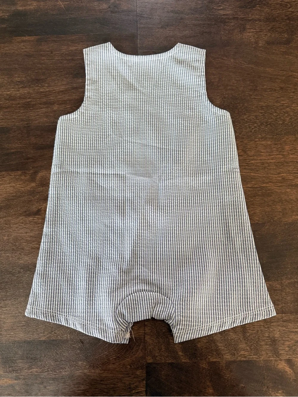 Mud Pie Blue & White Striped Golf Jon Jon Onesie size 6-9Months